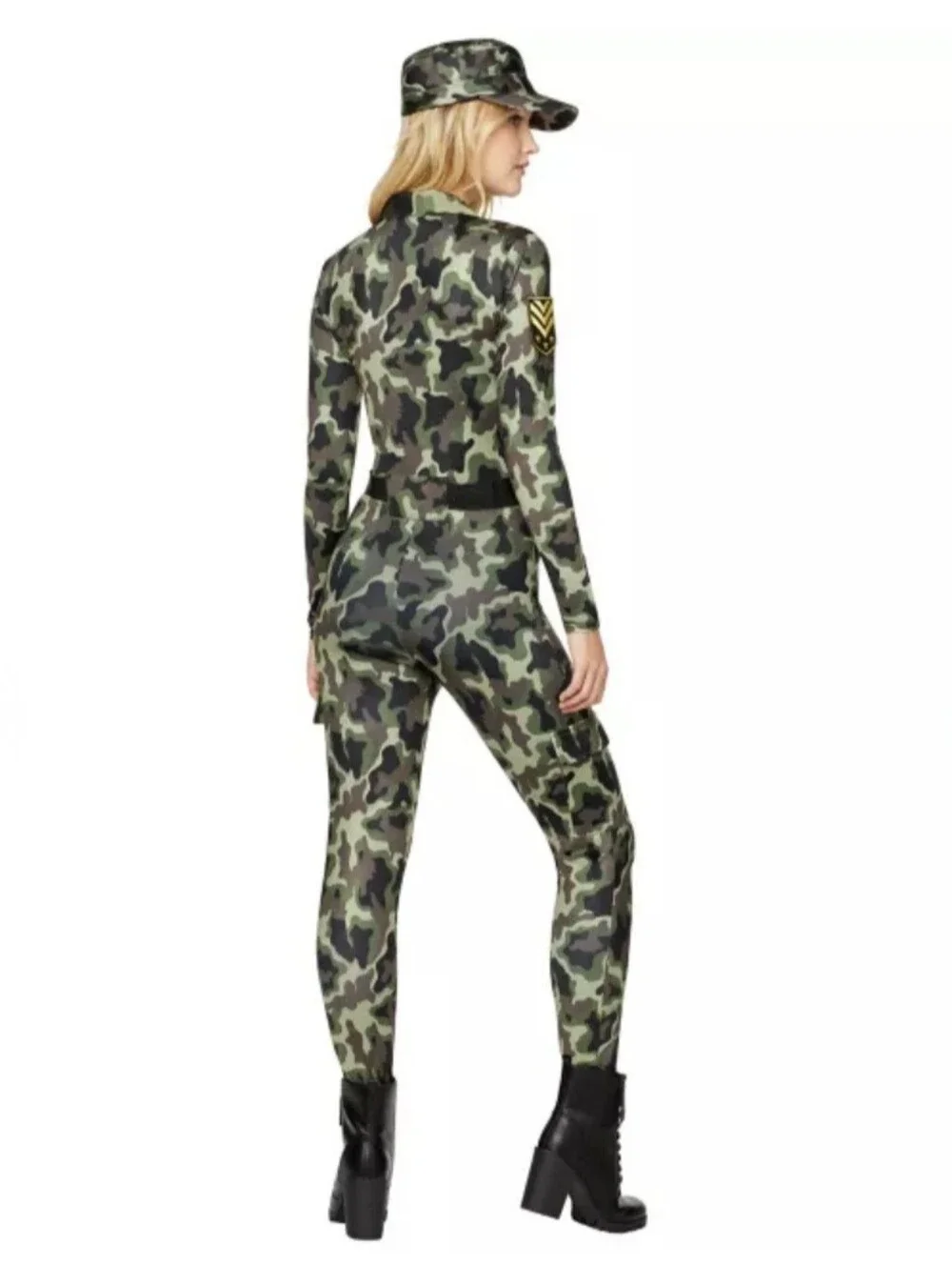 Spirit Halloween Adult Camo Catsuit Costume - Small - Picture 2 of 9